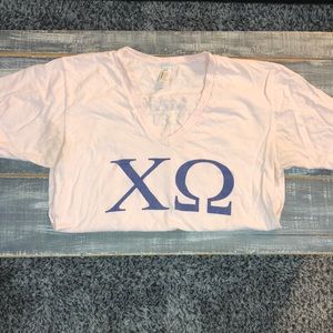Chi Omega Light Pink T Shirt Size Small